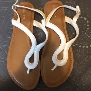White sandals